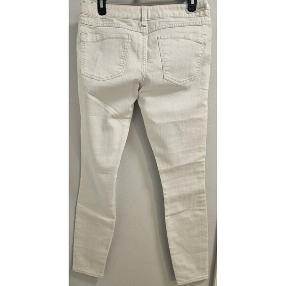 Express Women's Zelda Slim Fit Ultra Low Rise White Jean Legging Size 10 EUC - Picture 2 of 14
